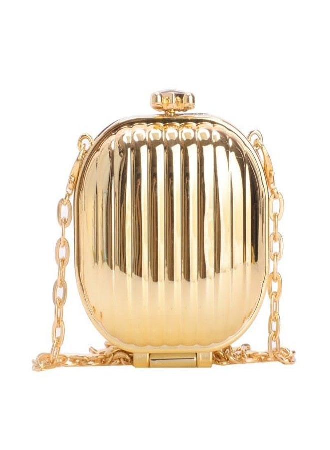 SALTY Golden Acrylic Mini Bag | Women’s Stylish Shoulder Handbag | Travel & Daily Use | Durable & Fashionable Purse | Lightweight Design Trendy Handbag - Image 1